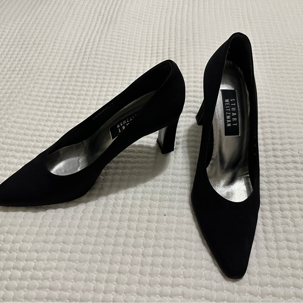 Stuart Weitzman Womens Black Classic Stiletto Heels